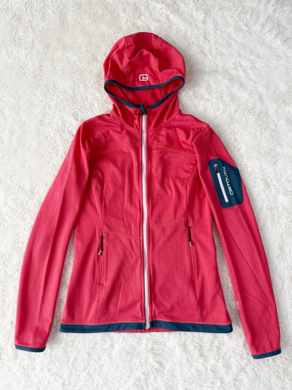 Ortovox Women Merino Fleece Light Zip-Up Hoody Sweater SMALL Gorpcore Outdoor